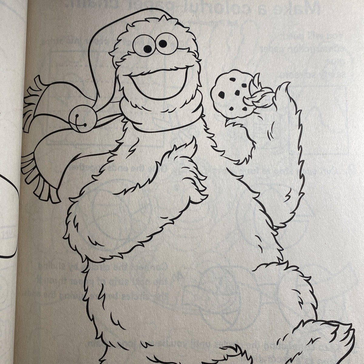 Cookie Monster Christmas Coloring Pages