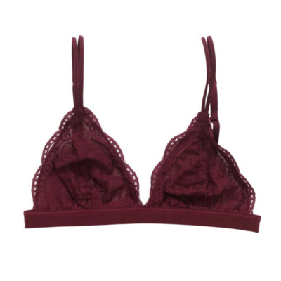 Anemone Sheer Triangle V Bra for Women - Burgundy GL3011 S/M | eBay