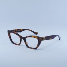GUCCI GG1334O 002 Medium Havana 52mm Eyeglasses New Authentic