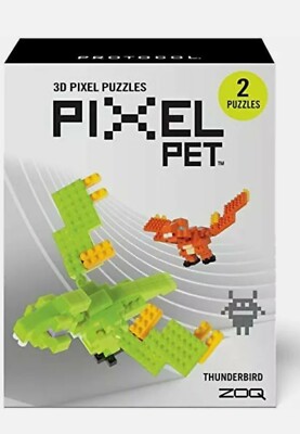 3D Pixel Pet 3D Pixel Puzzle - Thunderbird - 2 Puzzles - Protocol ZOQ