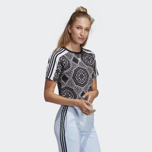 【ADIDAS】CROPPED TEE Shop adidas IVY PARK 3-Stripes Crop Tee GR1433 black