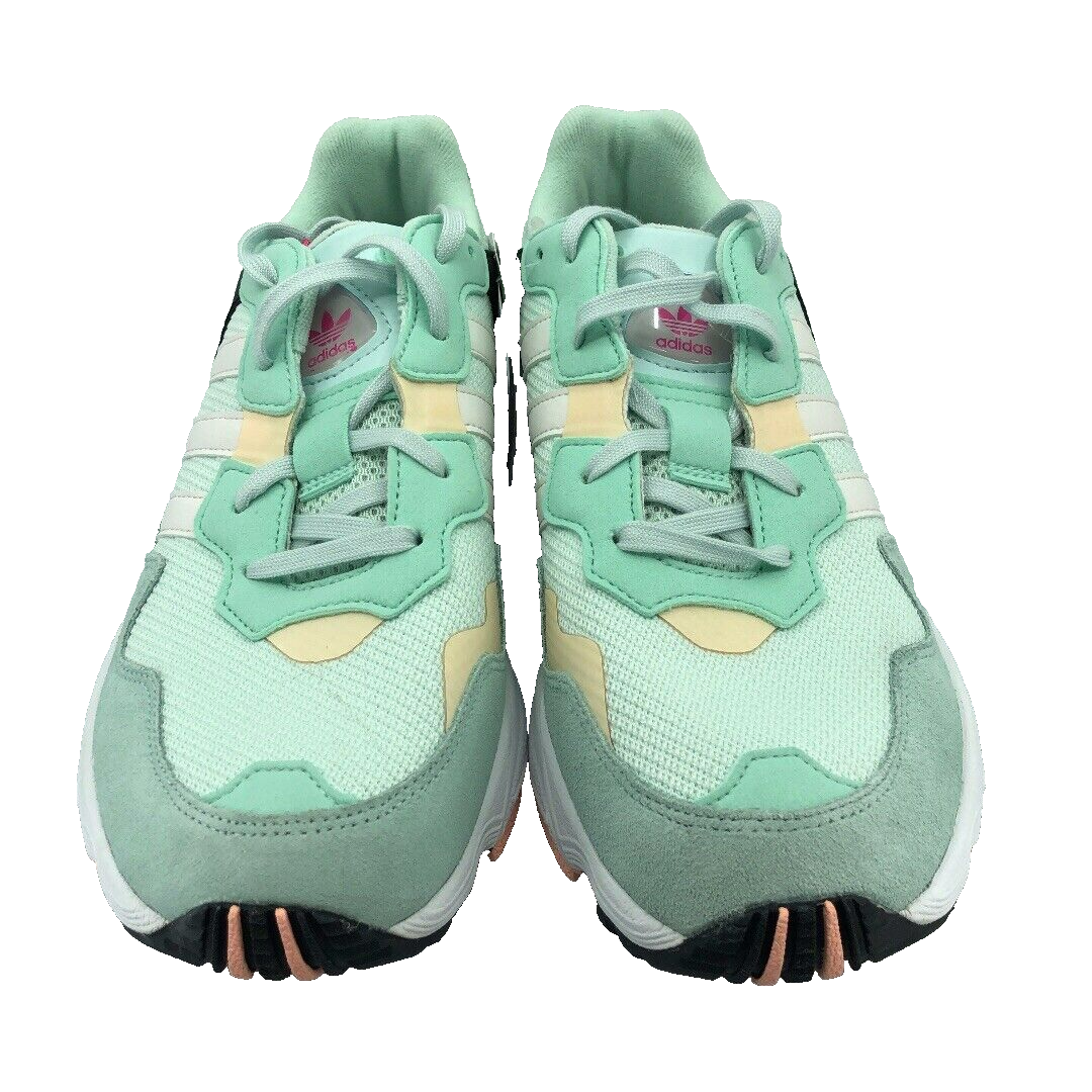 adidas Yung-96 Shoes - Kids - Ice Mint / White / Clear Orange - 6.5