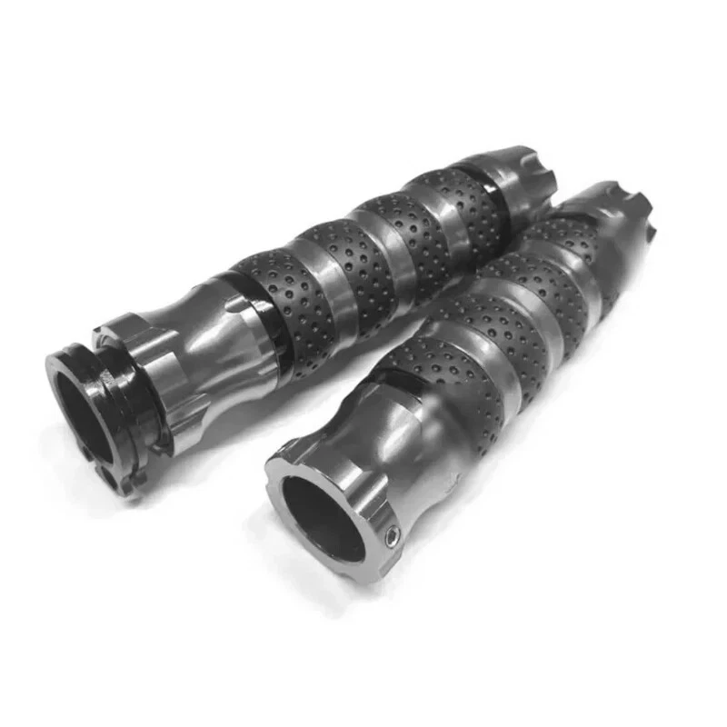 Universal Motorcycle Handlebar Grips 7/8" 22mm Rubber CNC Handle Bar Hand Grip - Image 4 of 4