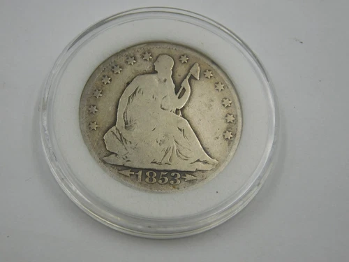 1853 Seated Liberty 50c Arrows/Rays Half Dollar