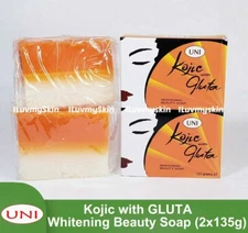 UNI Kojic with GLUTA Whitening Beauty Soap (2x135g)