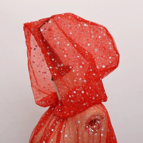 Damen Herren Netz Cape mit Kapuze glänzend Umhang Top Halloween Party Kostüm Umhang - Bild 9 von 19