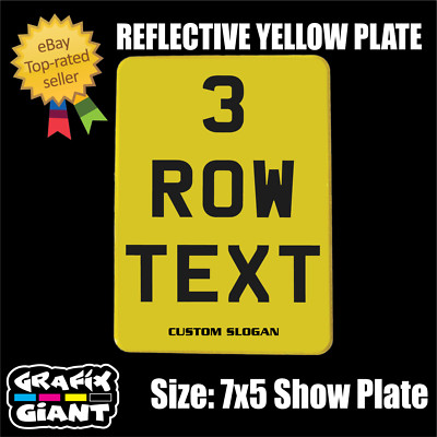 7x5 reflektierende Portrait Track Plate Neuheit Motorrad Motorbike Show Nummer