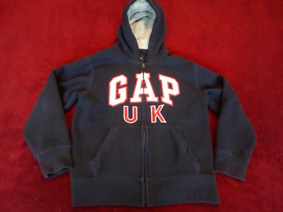 GAP Kids Zip Up Hoodie Size L (10) Dark Blue With RED/WHITE GAP logo