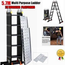 5.7Meter Folding Telescopic Ladder Work Platform Multi Combination Multi-purpose