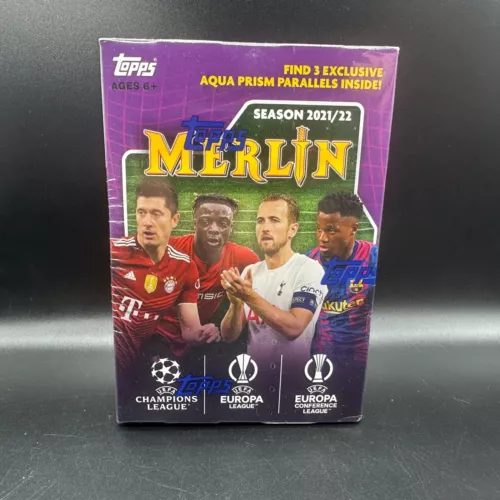 2021/22 Topps UEFA Champions League Merlin Chrome Soccer 8-Pack Blaster Box