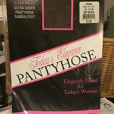 Exciting Vintage Todays Elegance off black pantyhose size m