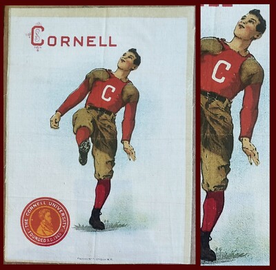 VINTAGE Cornell University Big Red Murad Tobacco Silk FOOTBALL!