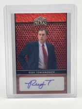 RUDY TOMJANOVICH 2024 LEAF METAL RED SHIMMER AUTOGRAPH /4 ROCKETS HOF