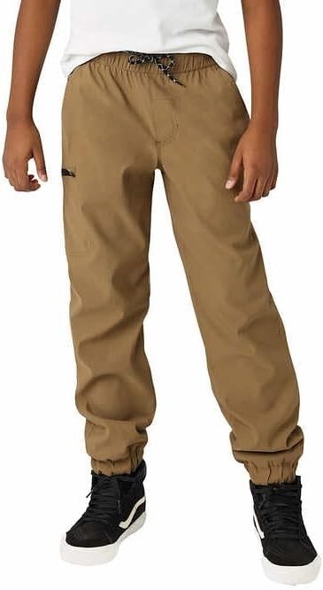 Weatherproof Vintage Boys Fleece Lined Jogger Tan/Brown XS 5/6 Drawstring Waist