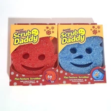 Scrub Daddy x 2 Elf and Snowman Special Edition Holiday Christmas New