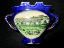 TRAFFIC BRIDGE & COLLEGIATE INSTITUTE SASKATOON CANADA Picture Vase  Souvenir 2"