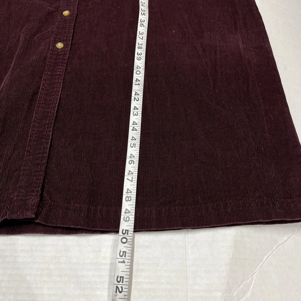 Maxi Camisa De Colección Eddie Bauer Vestido XLP Púrpura Pana Grunge Cottagecore Foto 4 de 4