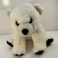 Wild Republic Polar Bear 11” Sitting Stuffed Animal Toy Beanbag Plush Realistic