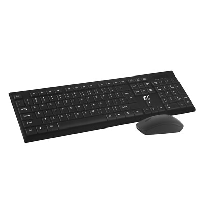 Kabelloses PC Tastatur mit Maus USB 1200 DPI Schwarz Reichweite 10m