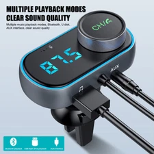 Car Bluetooth FM Transmitter LED Charger AUX Radio QC PD Adapter MP3 Player USB✅