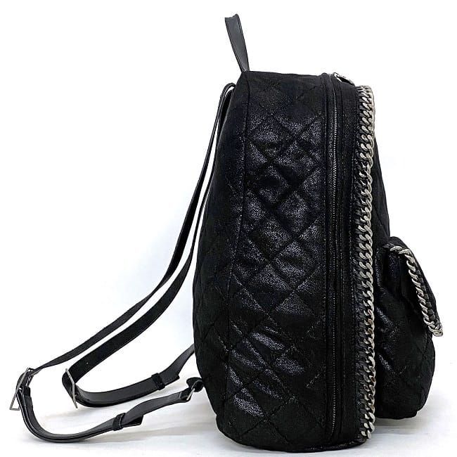 Stella Mccartney Backpack Black Falabella Quilted Chain