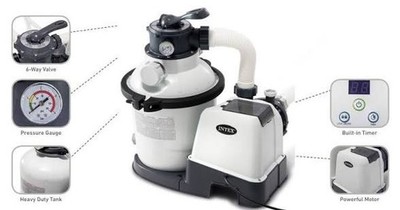 INTEX 26644GS - RCD Sandfilterpumpe - SX1500 4,5m³l/hr, bis 20m³ Pool Filter