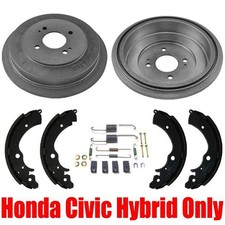 AP Rear Brake Drums Shoes & Springs 4Pc kit for Honda Civic Hybrid 03-05 ONLY