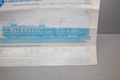 Roco Operating Instructions Electric Train Set Class 485/885 H0