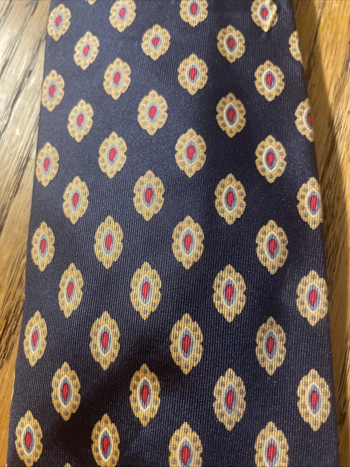 Corbata Foulard de Seda Walter Kelly Usada en Excelente Condición Para Hombre Hecha en EE. UU. Foto 3 de 4