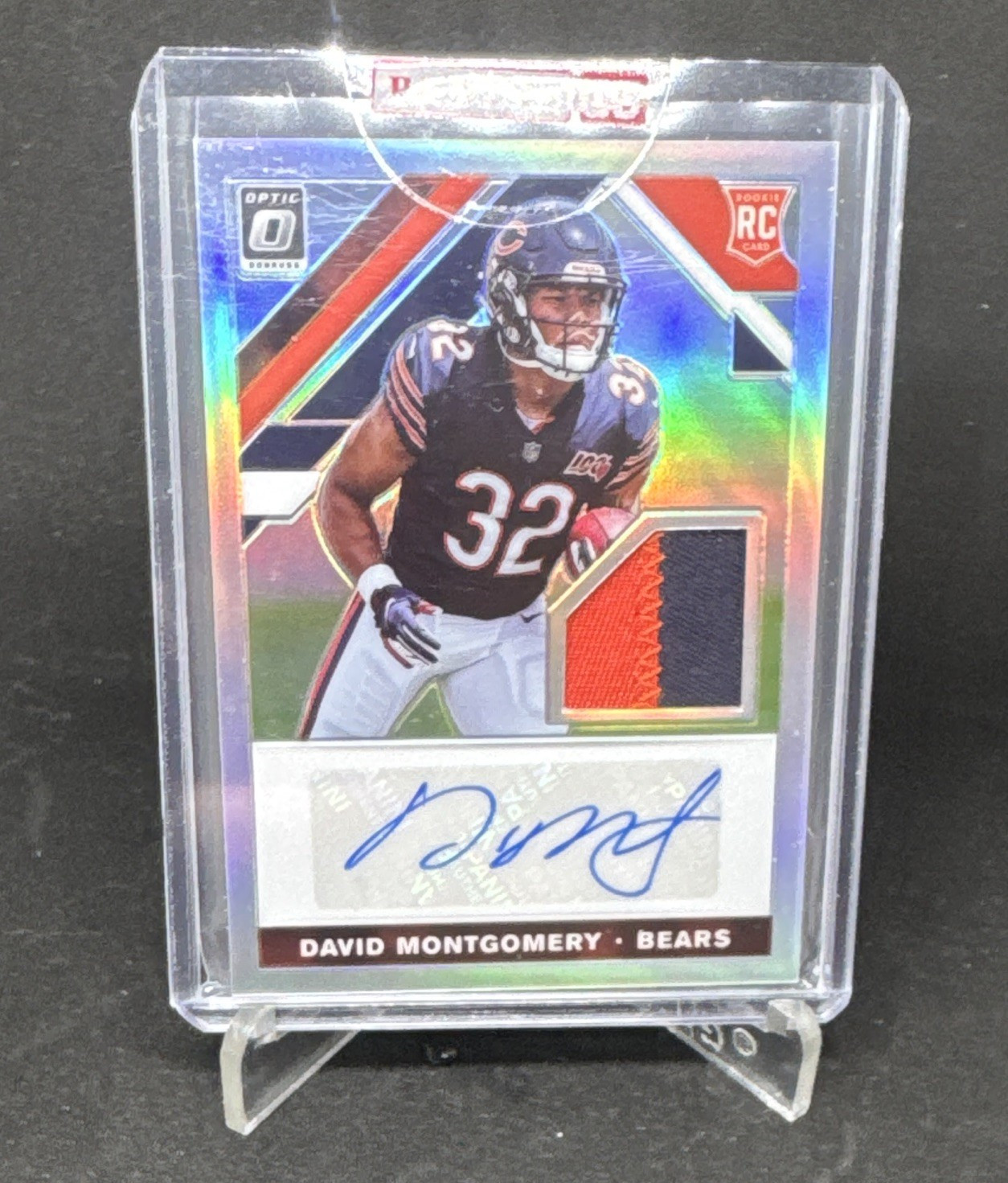 David Montgomery Panini Donruss Optic Rookie Patch Autographs #DMO Base