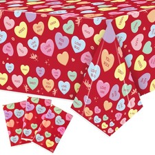BkeeCten Valentine s Day Table Cover - 3 Packs 54" x 108",
