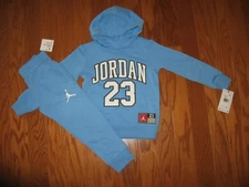 AIR JORDAN  2-Pc pull 0ver Track Suit Jacket & Pants Set Boys Size 4/5/6  NWT