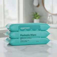 Flushable Adult Wet Wipes - 126 Count, Sustainable and Gentle for Everyday Use
