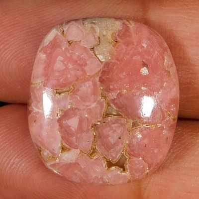 Natural Unique Rhodochrosite Cushion Cabochon 35.00Cts. Reiki Healing Gemstone