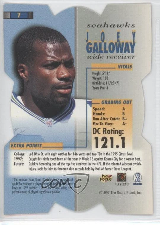 1998 Pro Line DC III Bronze Joey Galloway #7 - Image 2 of 2