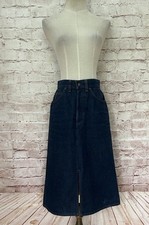 Vintage 70s 80s Levi's Orange Tab Denim A Line Midi Skirt Womens Size 10