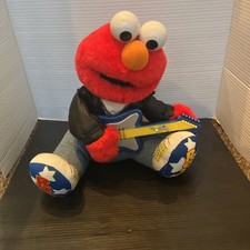 Rock and Roll Elmo with Guitar Plush Doll Toy 1997 Sings  Shakes Tested Works