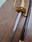 U.S model 1852 NAVAL SWORD & SCABBARD PRESENTED TO H.H. WHITNEY made 1900 - 1940 — photo 6