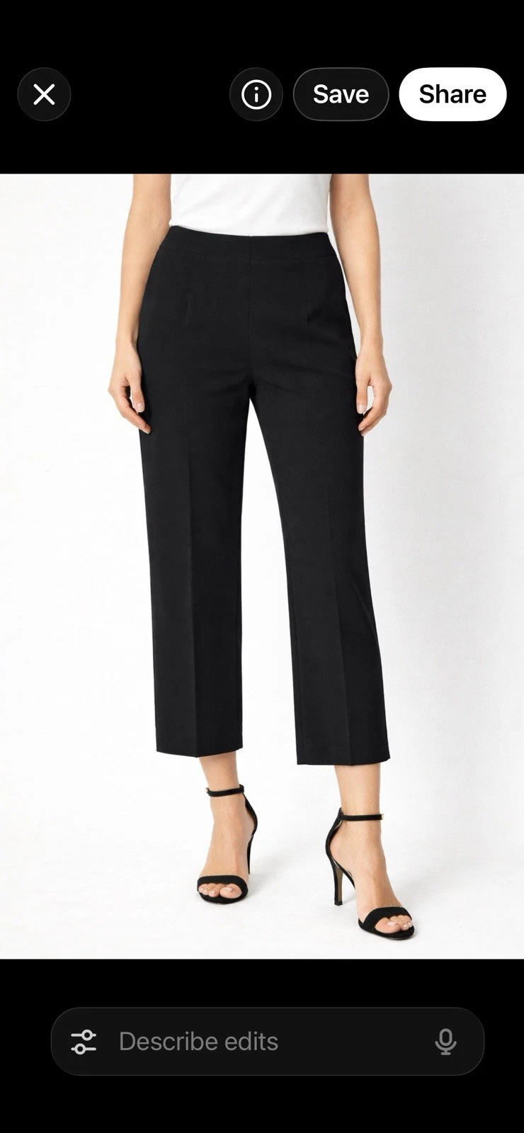 ANNE KLEIN PANTS / CAPRI/SIZE LARGE/NEW WITH TAG/RETAIL$129/INSEAM 31"/