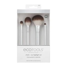 Ecotools Precious Metals Cheek + Eye Highlight Makeup Brush Set - New