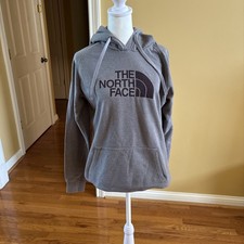 The North Face Womens Gray Pockets Long Sleeve Pullover Hoodie Size Large