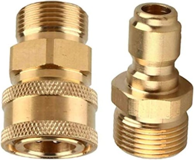 #ad Pressure Washer Adapter SetM22 15mm Male Thread Fitting 3 8quot; 1 Yellowm22 $16.54