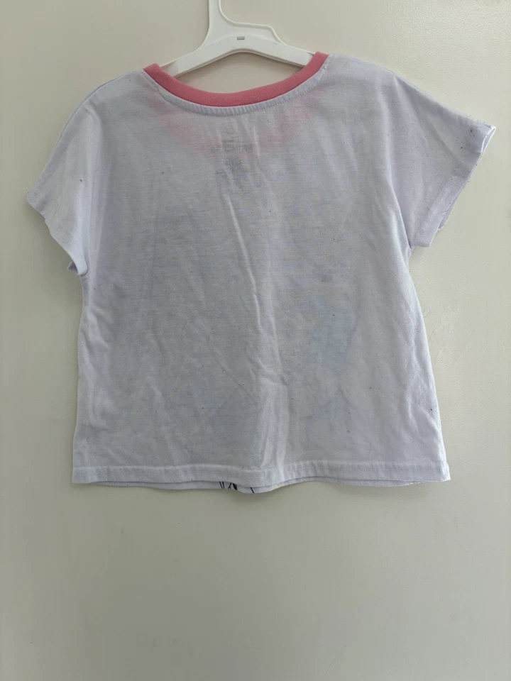 Disney Princesa Niño Niña Cenicienta Blancanieves Moana Manga Corta PJ Top Blanco M Foto 4 de 4