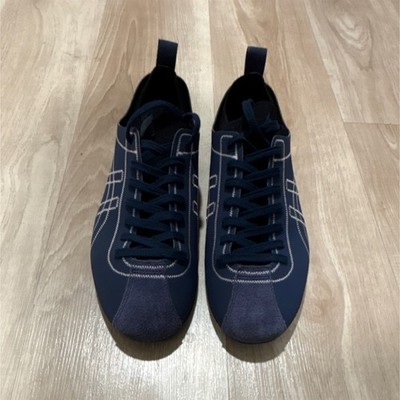 Onitsuka Tiger Men's Blue Low Top Lace-Up Solid Athletic Sneakers