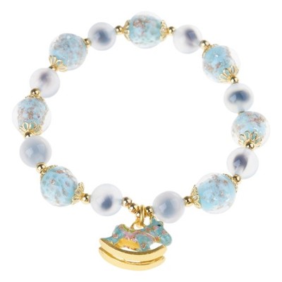 Handcrafted Crystal Agate Bracelet Luminous Design Bangle for Night Comfortable