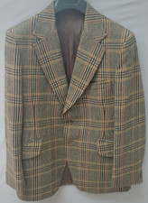 John G Hardy Pure New Wool Tweed Jacket – Vintage – Size 42R – Brown Check
