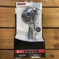 Universal Delta Hand Shower Chrome Optimal Pressure 5-Spray Settings 54436-PK