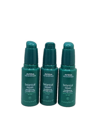 3 Aveda Botanical Repair Strengthening Overnight SERUM - Travel Size 1oz/30ml Ea