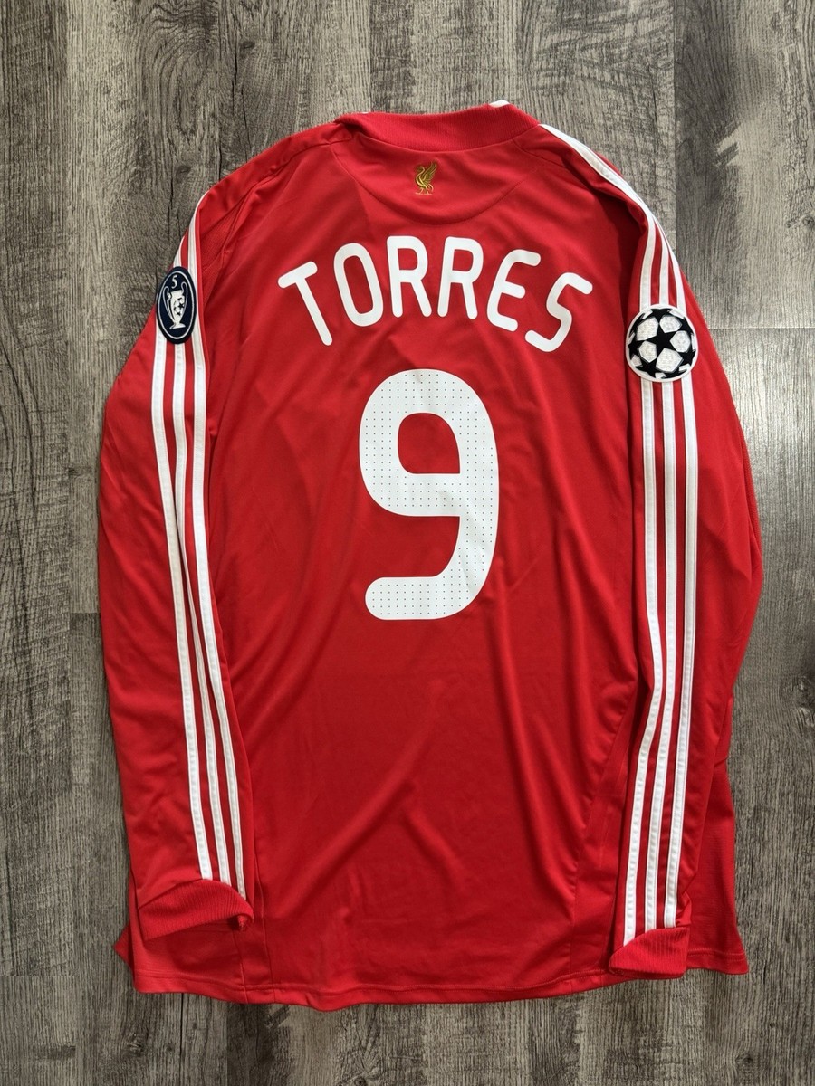 Fernando Torres Liverpool Adidas 2008-2010 Long Sleeve Jersey Size