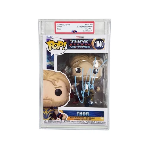 Thor Marvel Thor: Love & Thunder Chris Hemsworth Auto Funko Pop! PSA 7.5 Auto 7